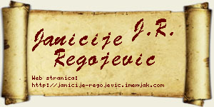 Janićije Regojević vizit kartica